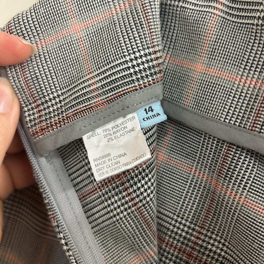 Antonio Melani Plaid Wide Leg Dress Pants 14 - Picture 7 of 8